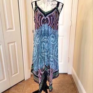 AB Studio Boho Paisley Print Summer Dress